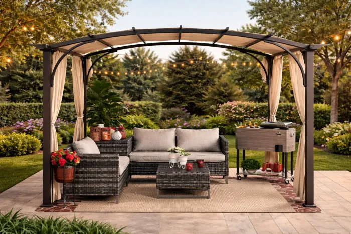Attached Pergola